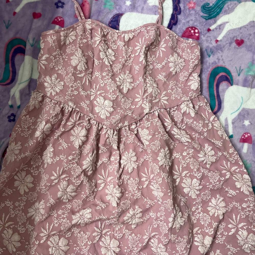 Shein Curve Pink Floral Dress